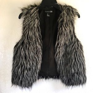 Faux fur vest